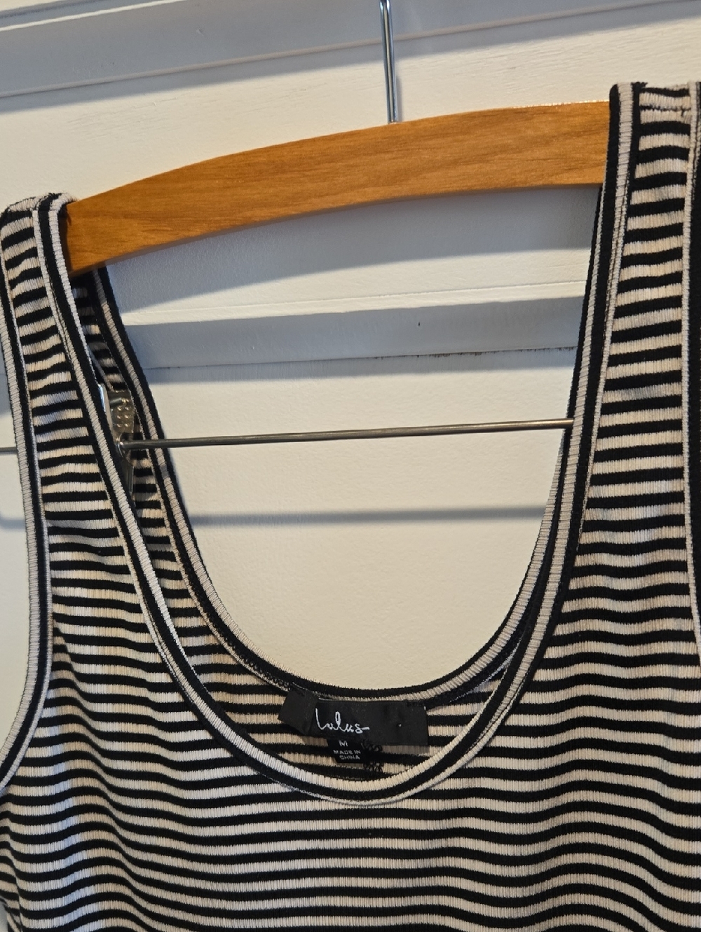 Lulus Striped Black & Tan Tank Bodysuit - Picture 3 of 11